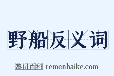 野船反义词是什么意思的图片
